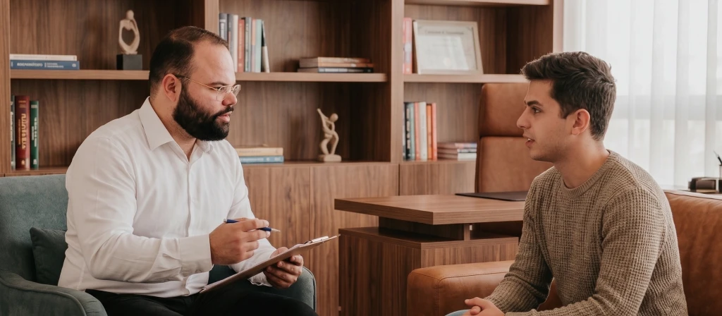 Marques Júnior em atendimento no consultório